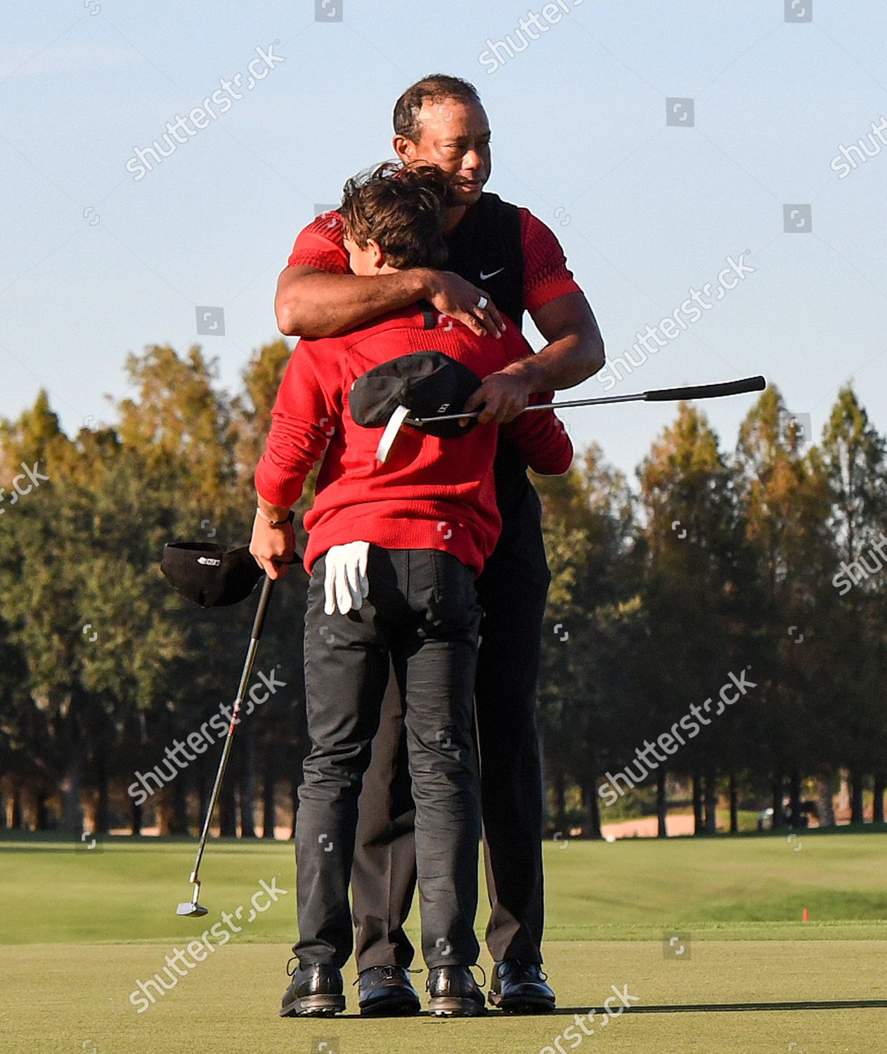 Tiger Woods His Son Charlie Woods Editorial Stock Photo - Stock Image
