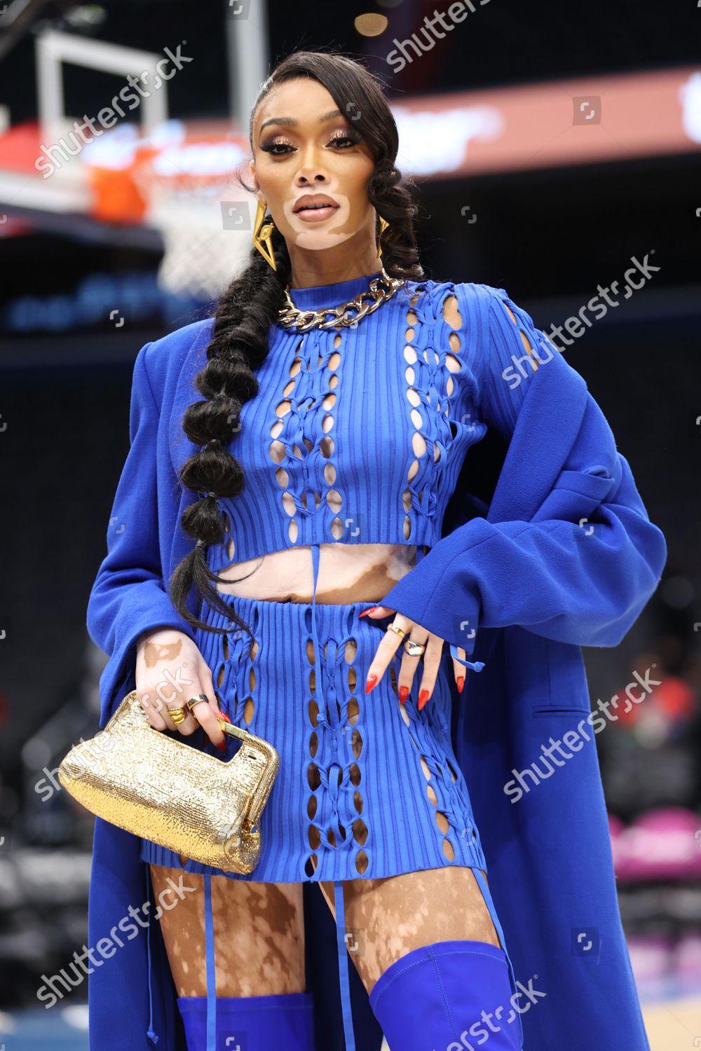 Winnie Harlow Attends Washington Wizards Vs Editorial Stock Photo