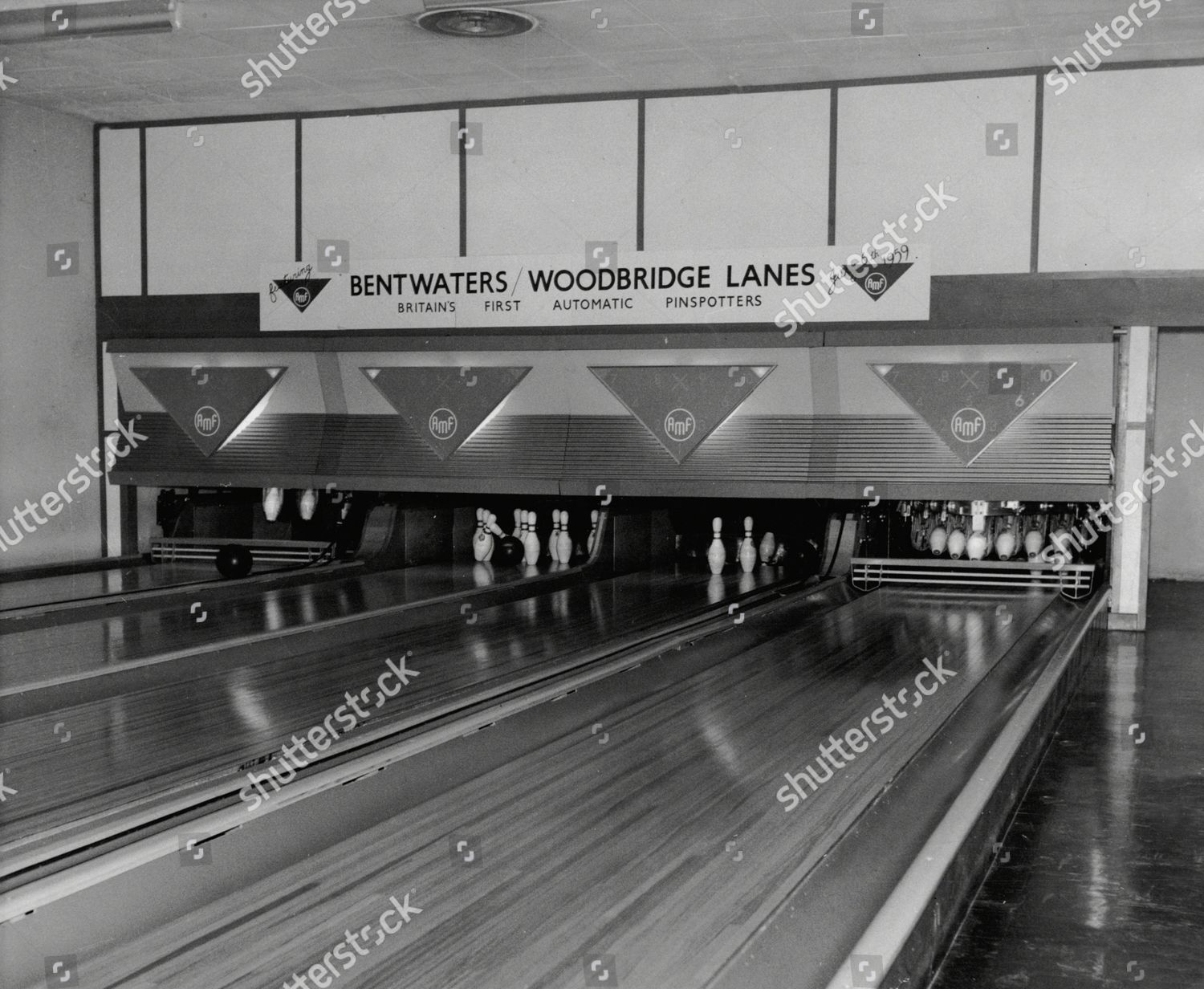 Bentwaters Woodbridge Lanes American Bowling Alley Editorial Stock
