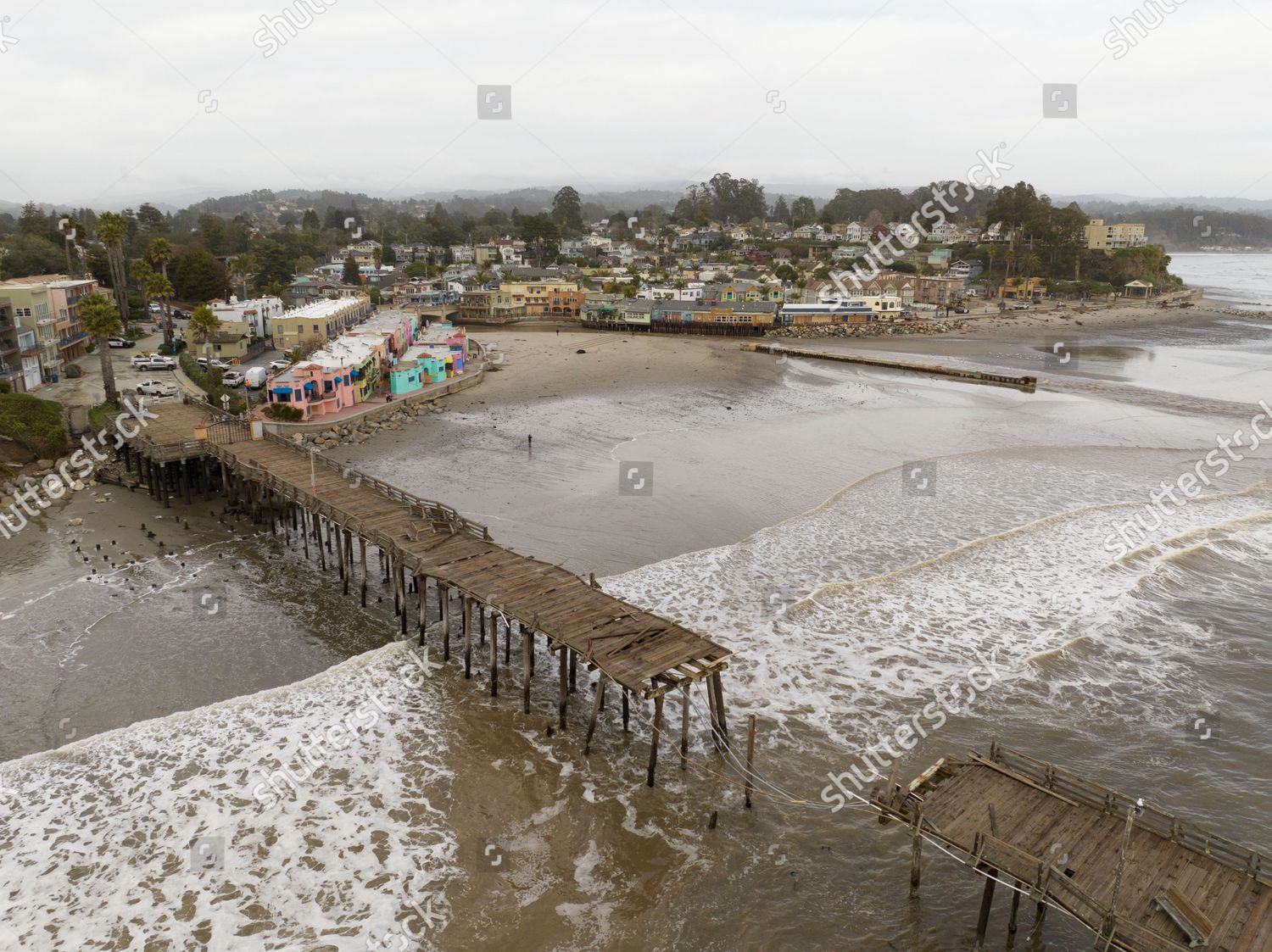 Aerial View Capitola Pier Capitola Ca Editorial Stock Photo - Stock ...