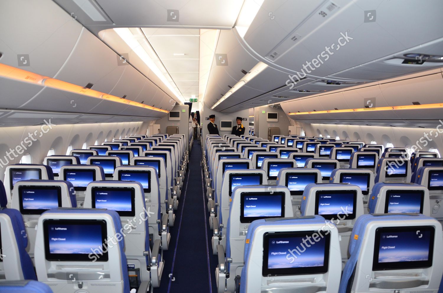 Aviation Lufthansa Airbus A350900 Seat Rows Editorial Stock Photo ...