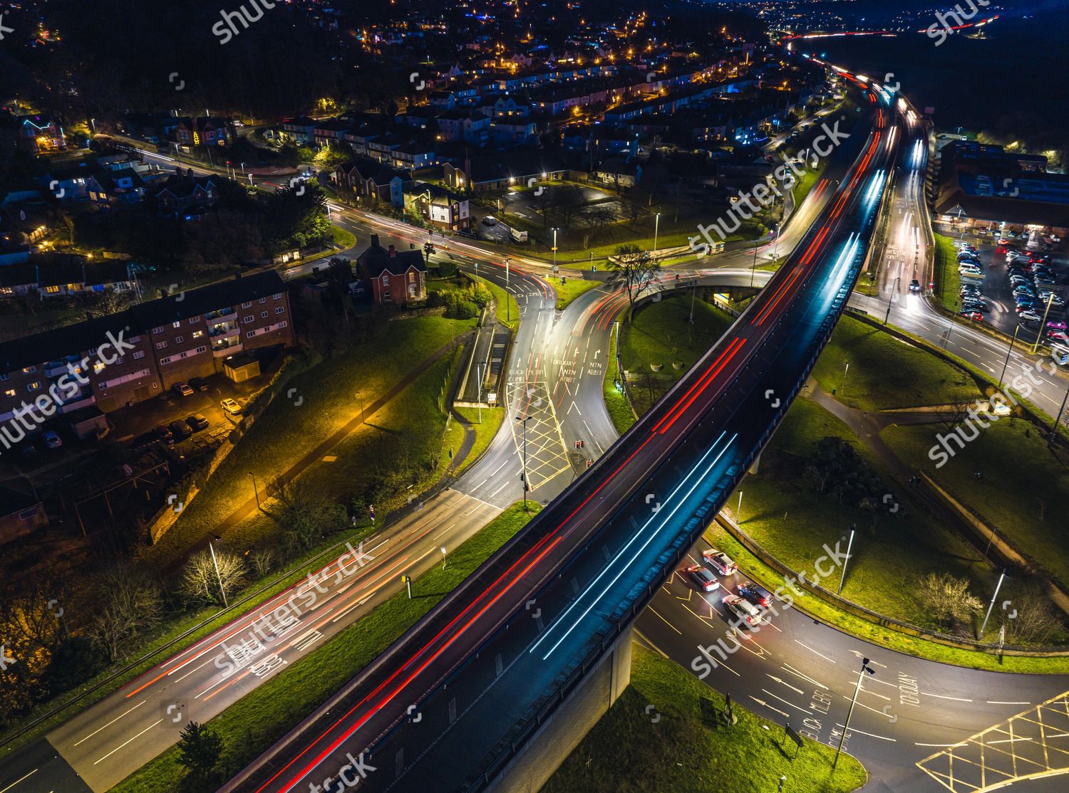 Night Over Penn Inn Flyover Roundabout Editorial Stock Photo - Stock ...