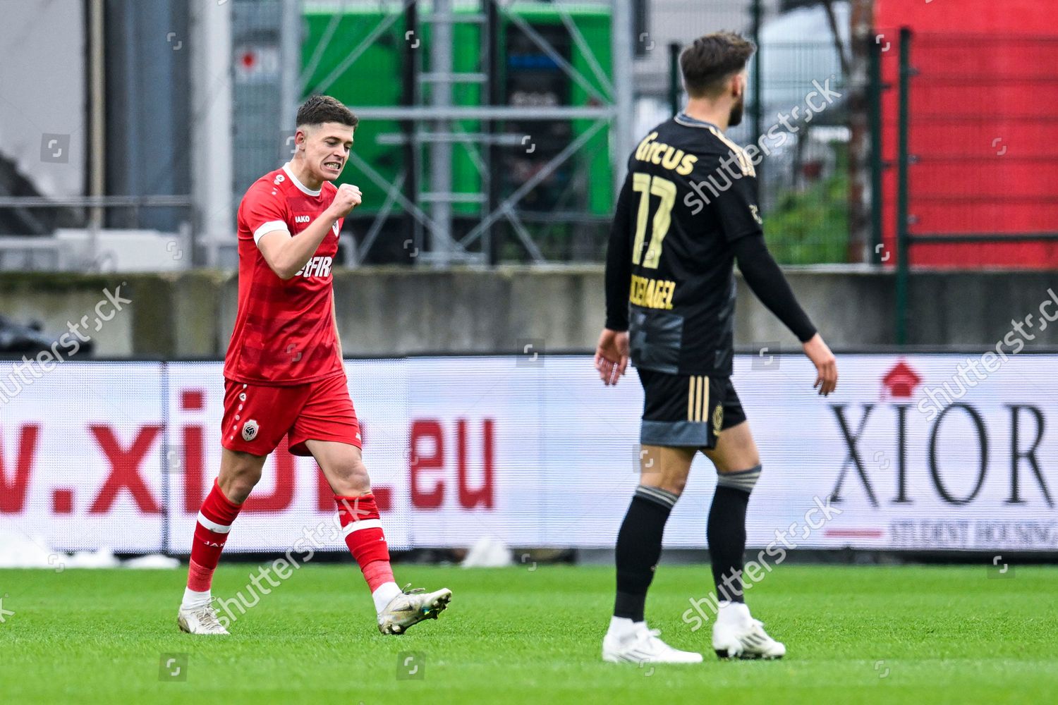 Antwerps Arbnor Muja Celebrates After Scoring Editorial Stock Photo ...