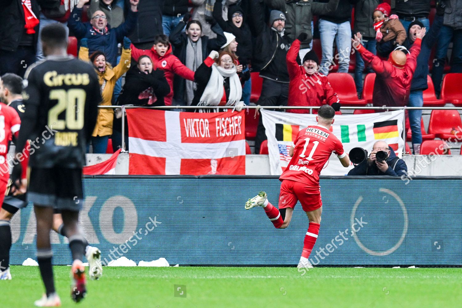 Antwerps Arbnor Muja Celebrates After Scoring Editorial Stock Photo ...