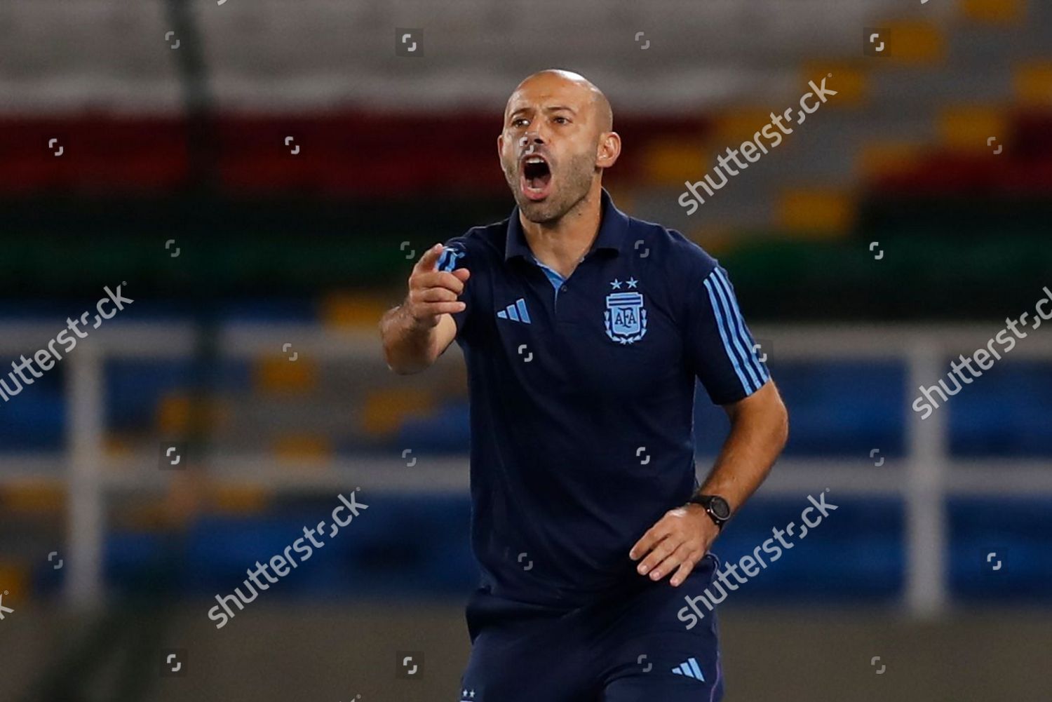 Javier Mascherano Head Coach Argentinam Reacts Editorial Stock Photo ...