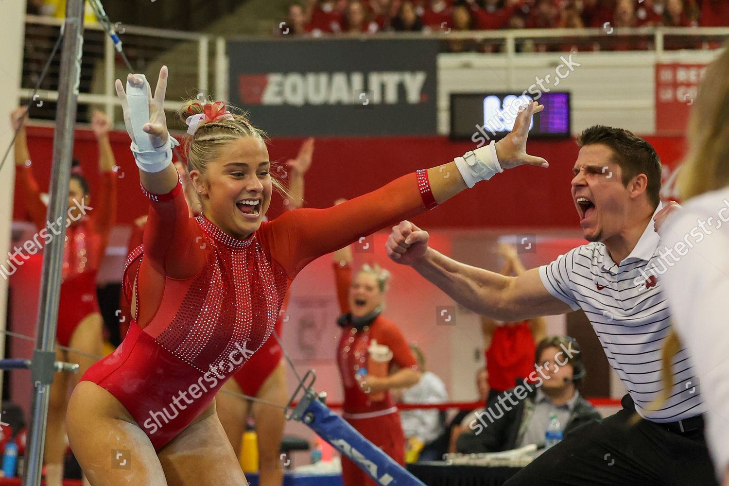 Razorback Gymnast Cally Swaney Assistant Coach Editorial Stock Photo