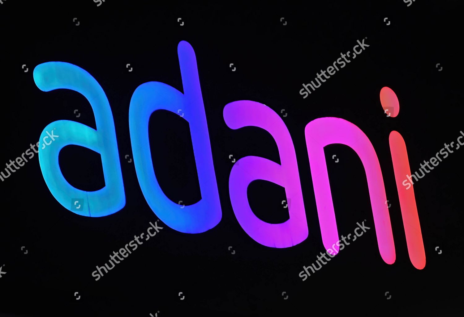Adani Signage Lit Light On Building Editorial Stock Photo - Stock Image ...