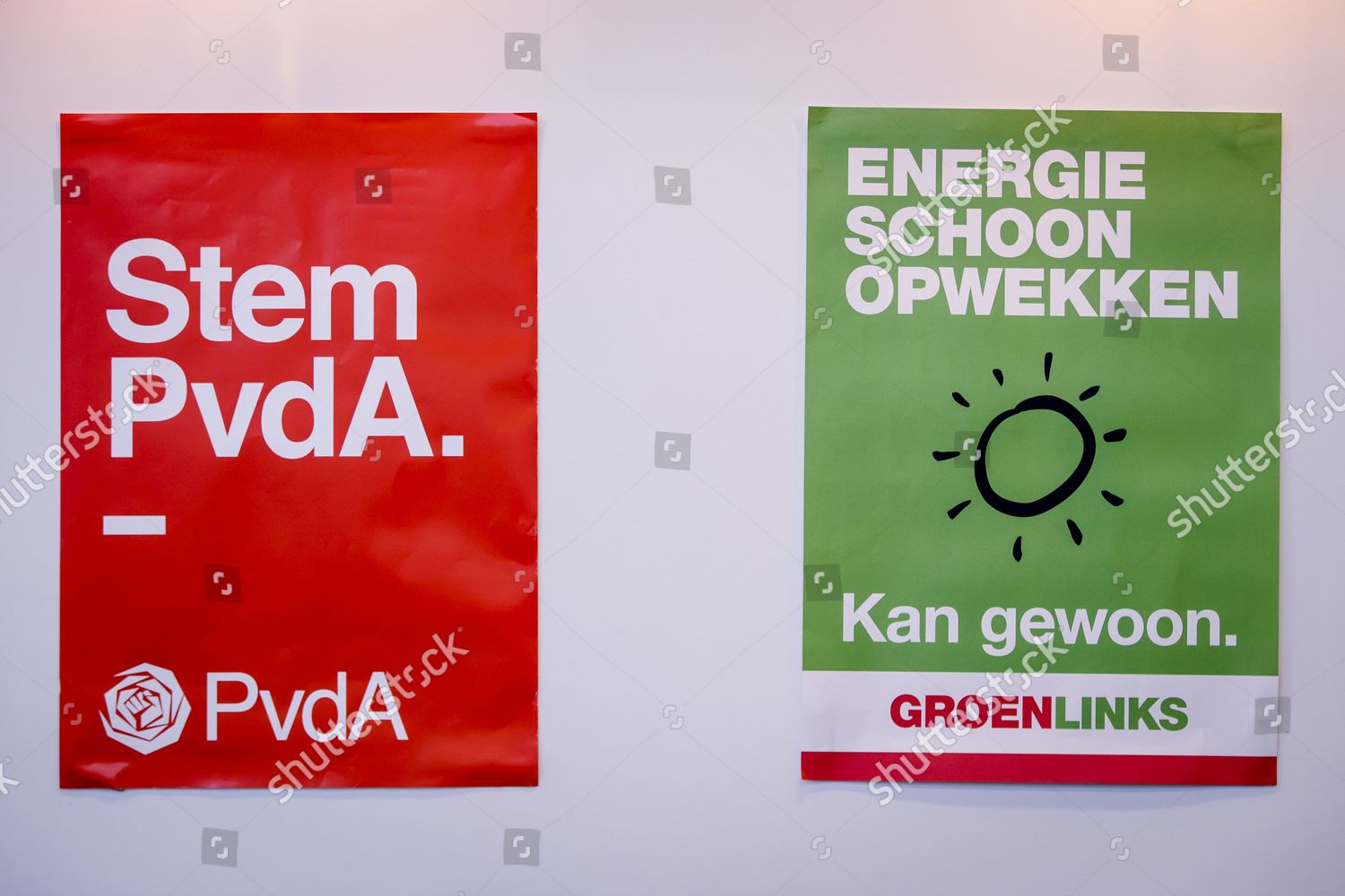 Den Bosch Election Posters Pvda Groenlinks Editorial Stock Photo ...