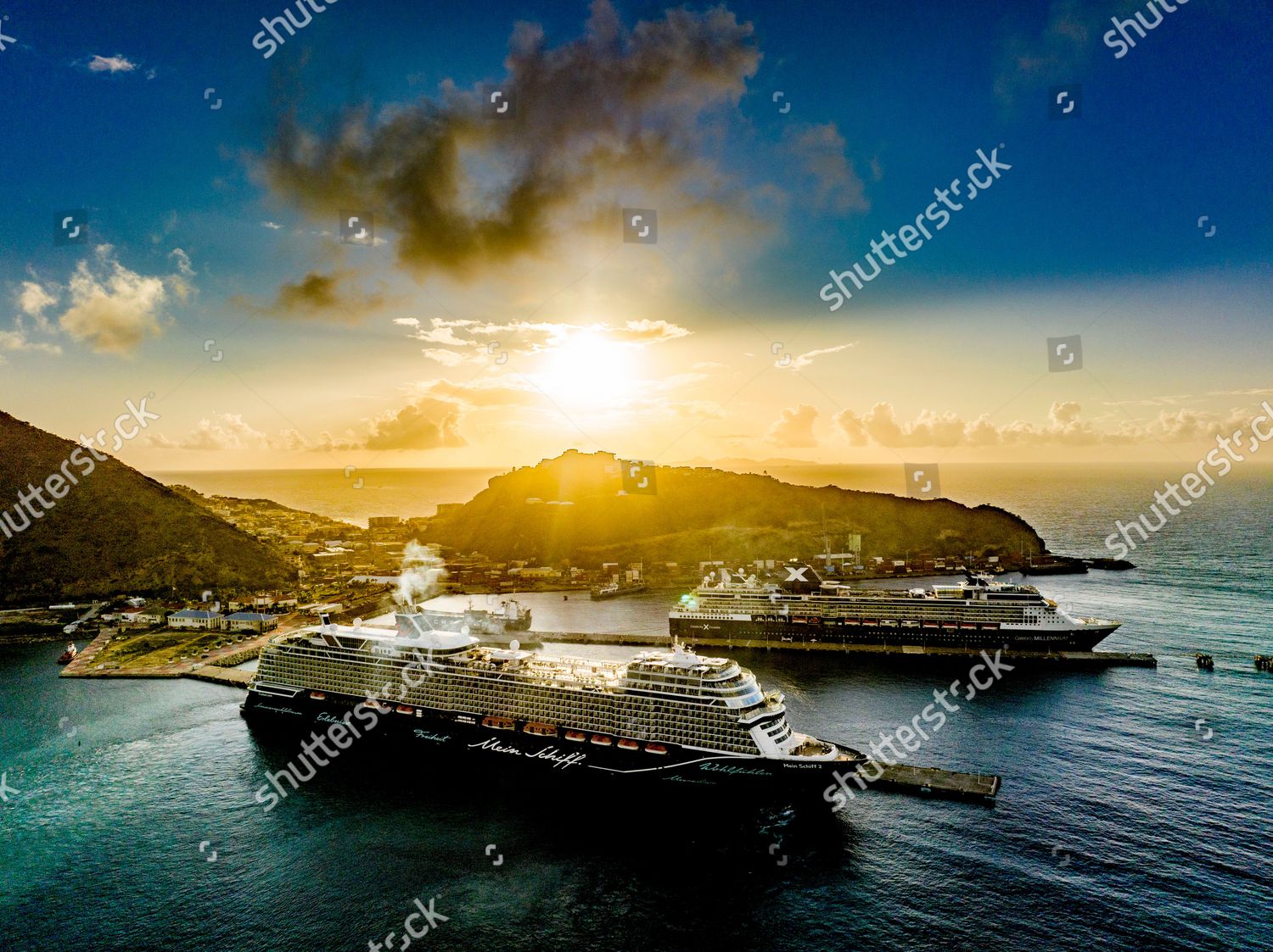 port-sint-maarten-cruise-ships-cruise-editorial-stock-photo-stock