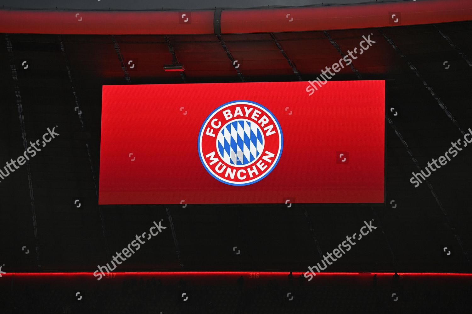 Blank Scoreboard Logo Allianz Arena Munich Editorial Stock Photo ...