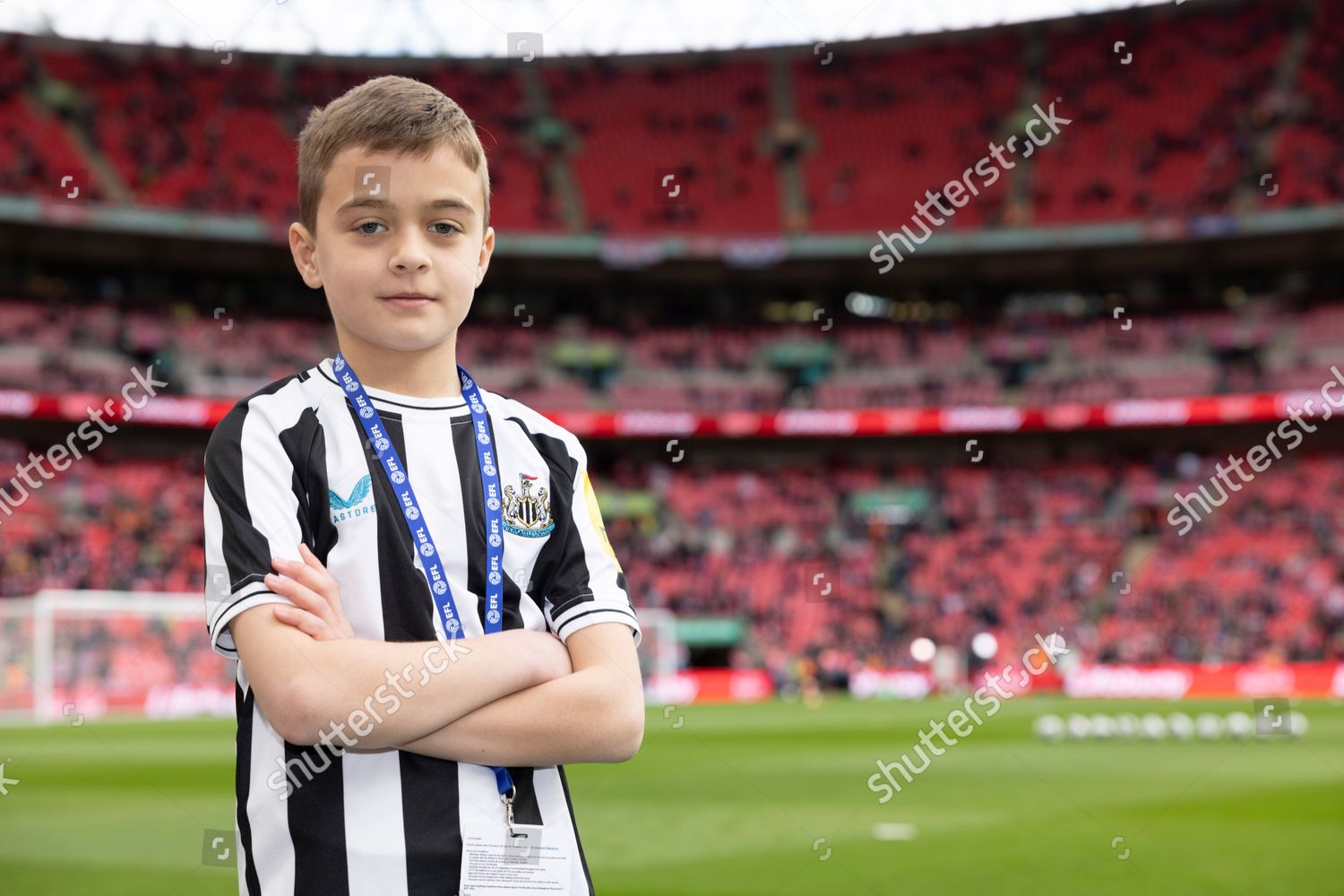 Newcastle United Mascots Before Start Match Editorial Stock Photo