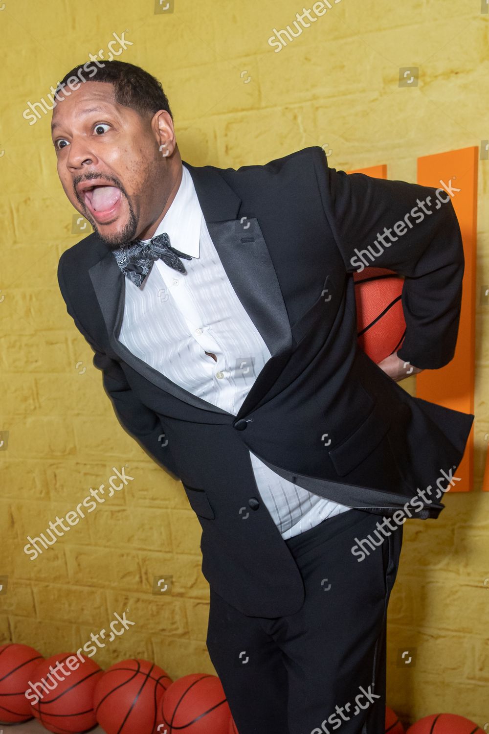 Chris Handles Franklin Harlem Globetrotters Attends Editorial Stock