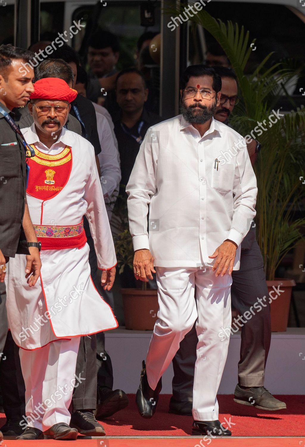 Chief Minister Maharashtra Eknath Shinde Arrives Editorial Stock Photo ...