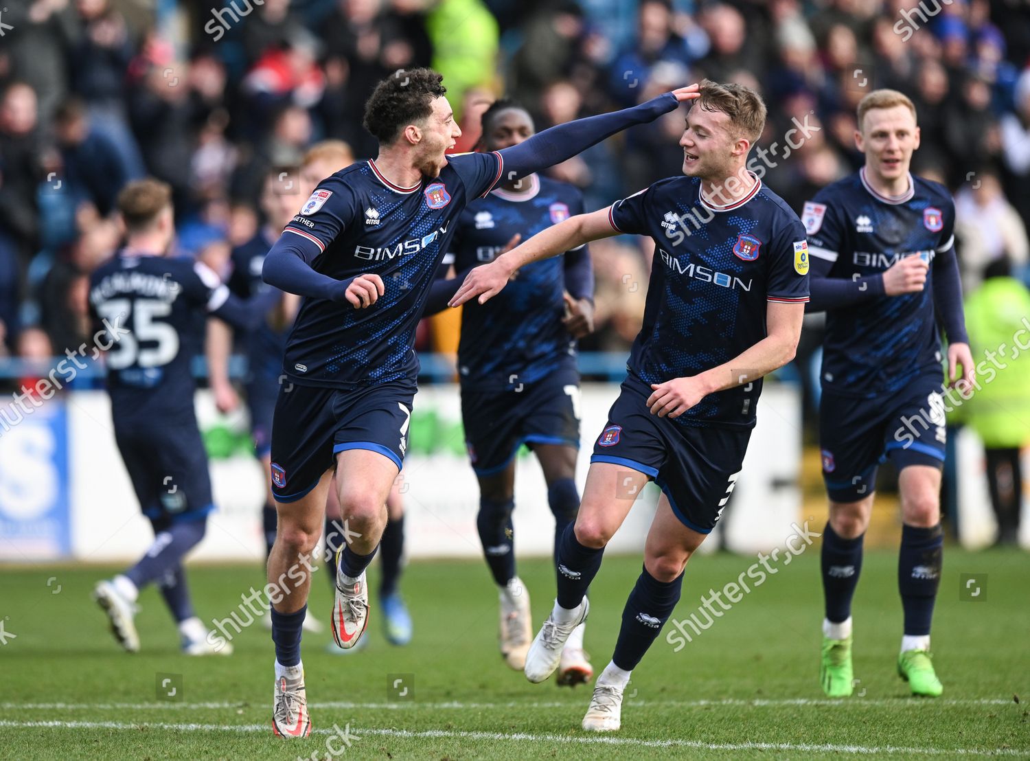 Jordan Gibson Carlisle United Celebrates Scoring Editorial Stock Photo ...