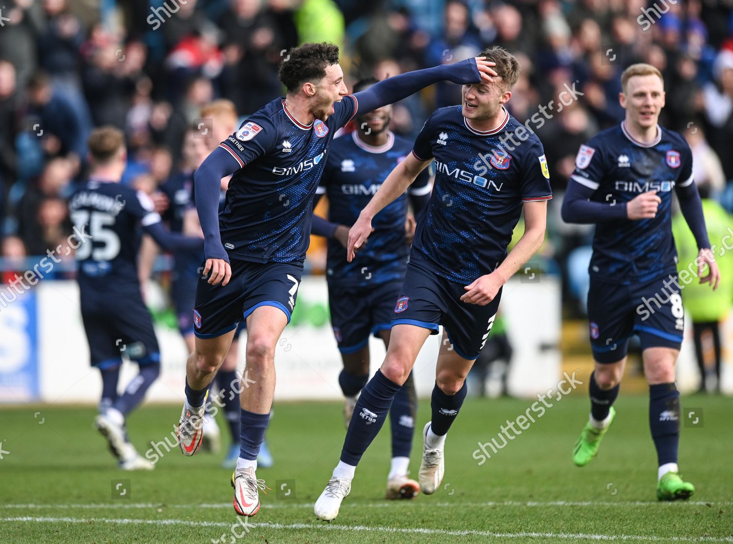 Jordan Gibson Carlisle United Celebrates Scoring Editorial Stock Photo ...