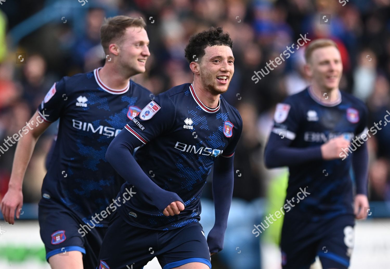 Jordan Gibson Carlisle United Celebrates Scoring Editorial Stock Photo ...