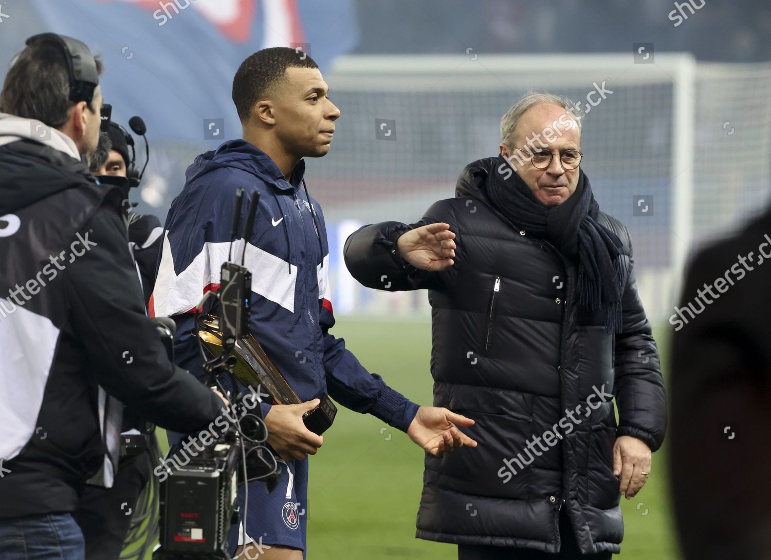 Kylian Mbappe Psg Receives Trophy Celebrating Editorial Stock Photo ...