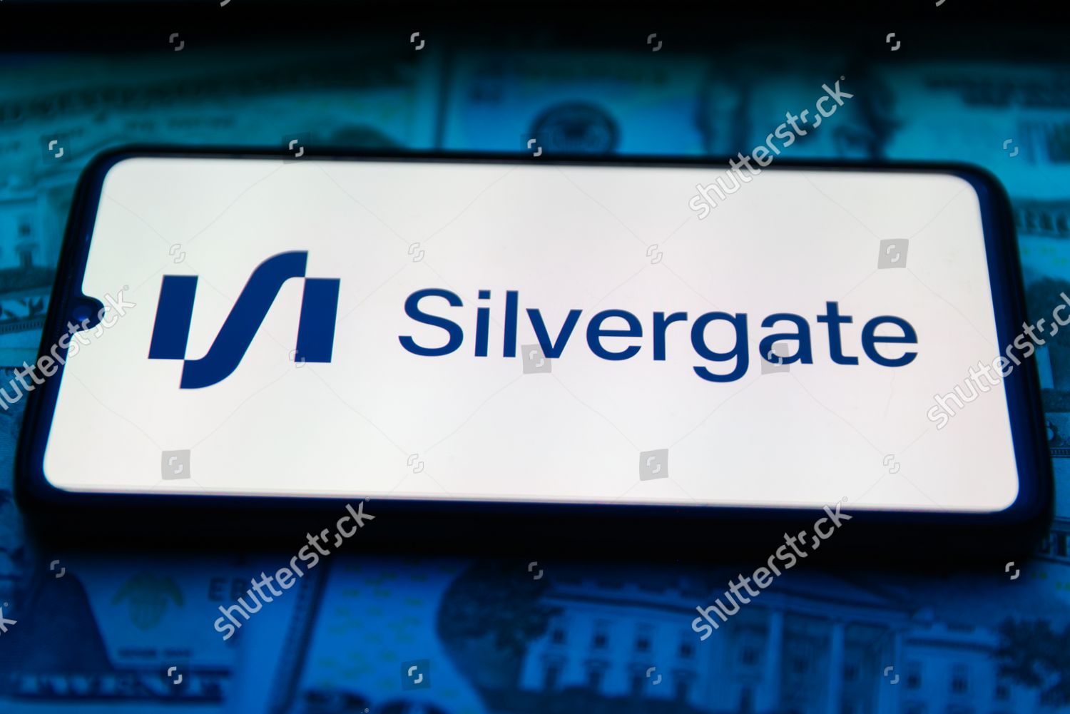Silvergate Bank Logo Displayed On Mobile Editorial Stock Photo Stock