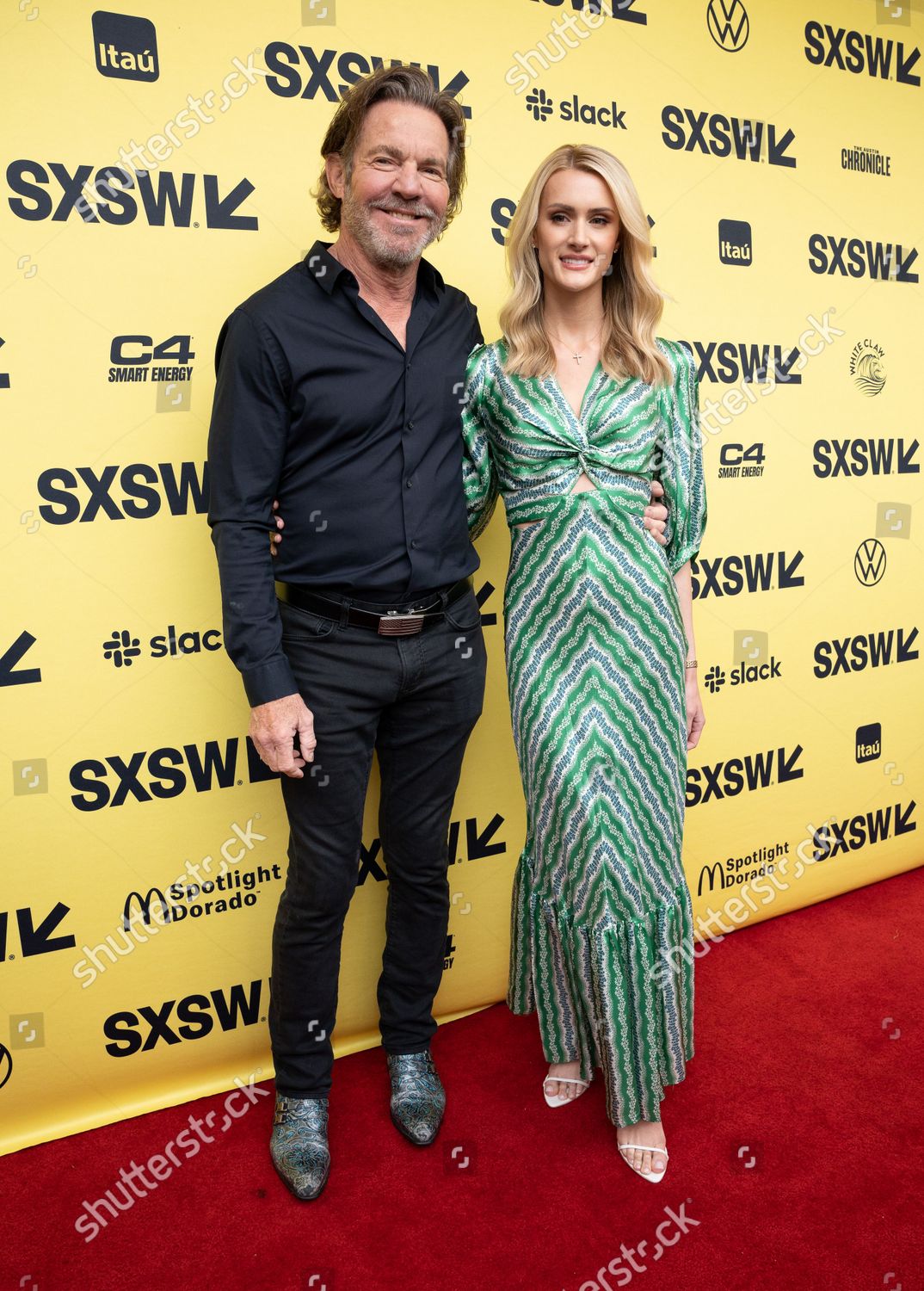 Dennis Quaid Wife Laura Savoie Attend Editorial Stock Photo - Stock