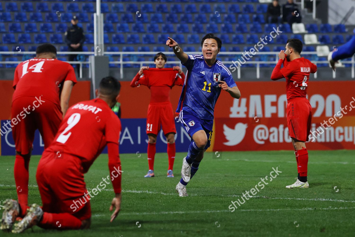 Japans Isa Sakamoto Celebrates After Scoring Editorial Stock Photo