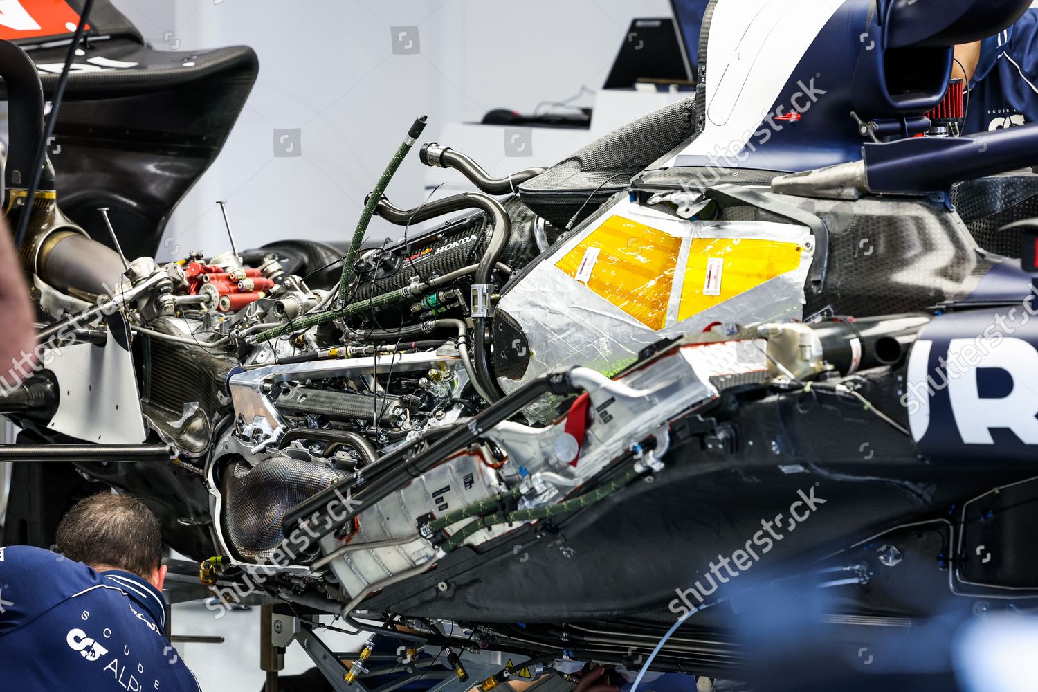Scuderia Alphatauri At04 Mechanical Detail Engine Editorial Stock Photo