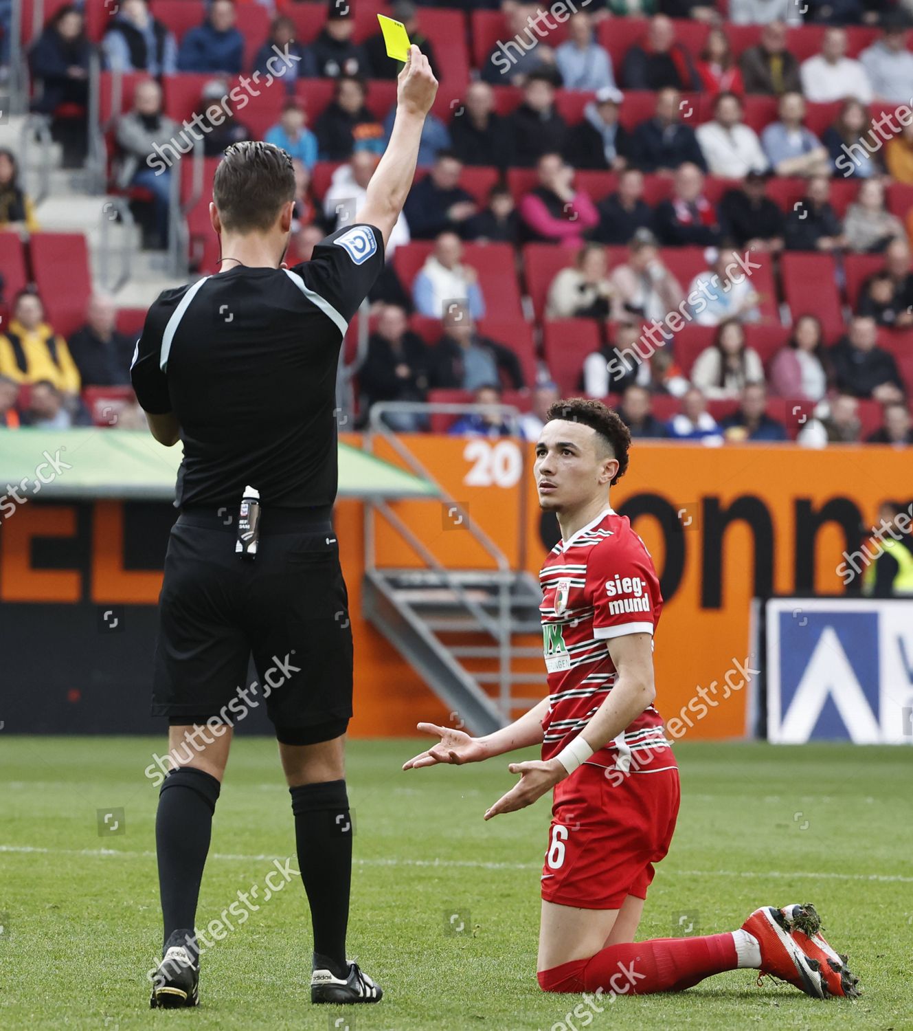 Referee Shows Yellow Card Ruben Vargas Editorial Stock Photo - Stock ...