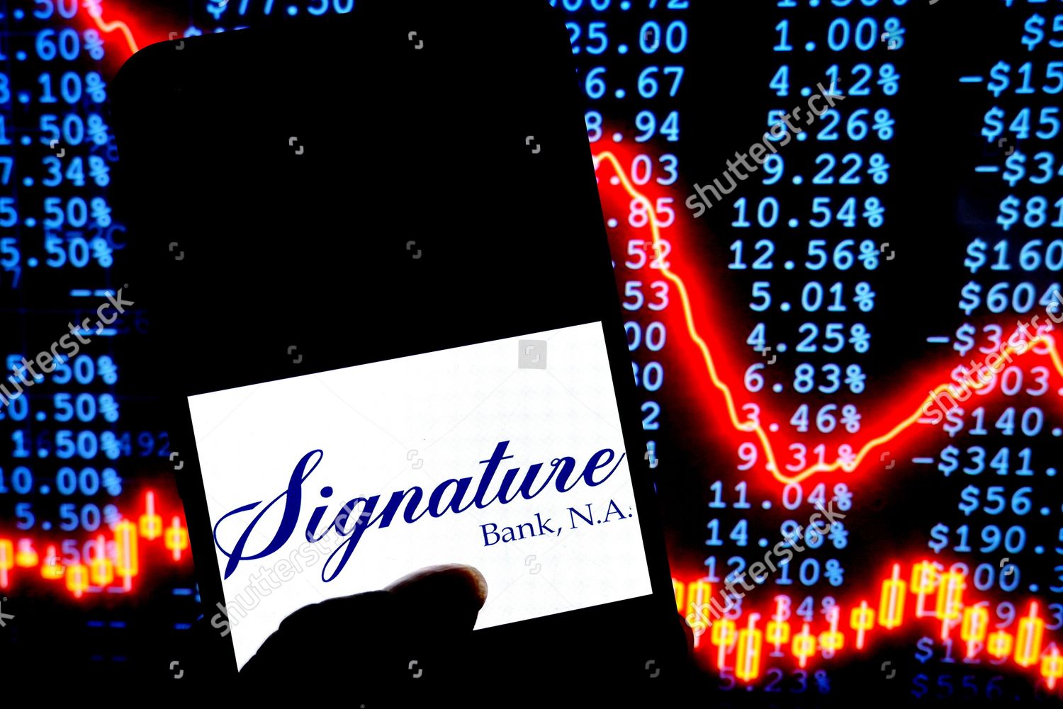 This Photo Illustration Signature Bank Logo Editorial Stock Photo ...