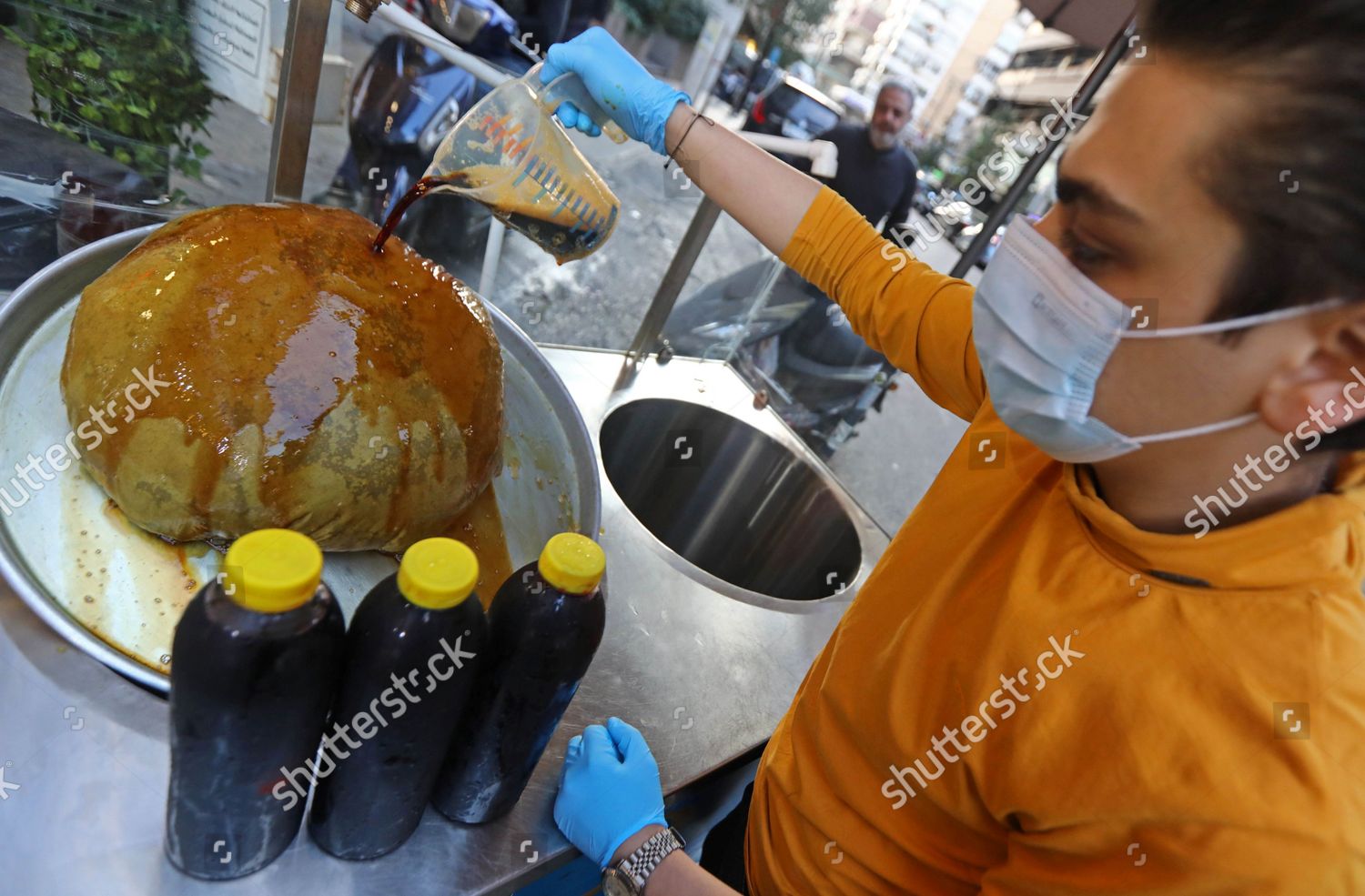 Juice Seller Makes Liquorice Beirut Lebanon Editorial Stock Photo
