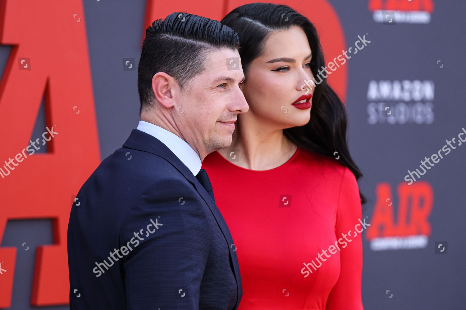Andre Lemmers Girlfriend Adriana Lima Arrive Editorial Stock Photo
