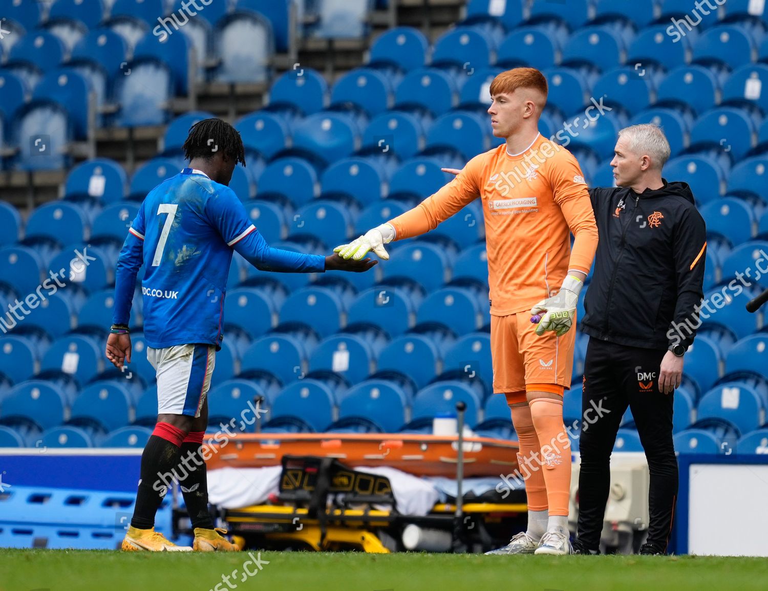 Rangers B Goalkeeper Jacob Pazikas Replaces Editorial Stock Photo ...