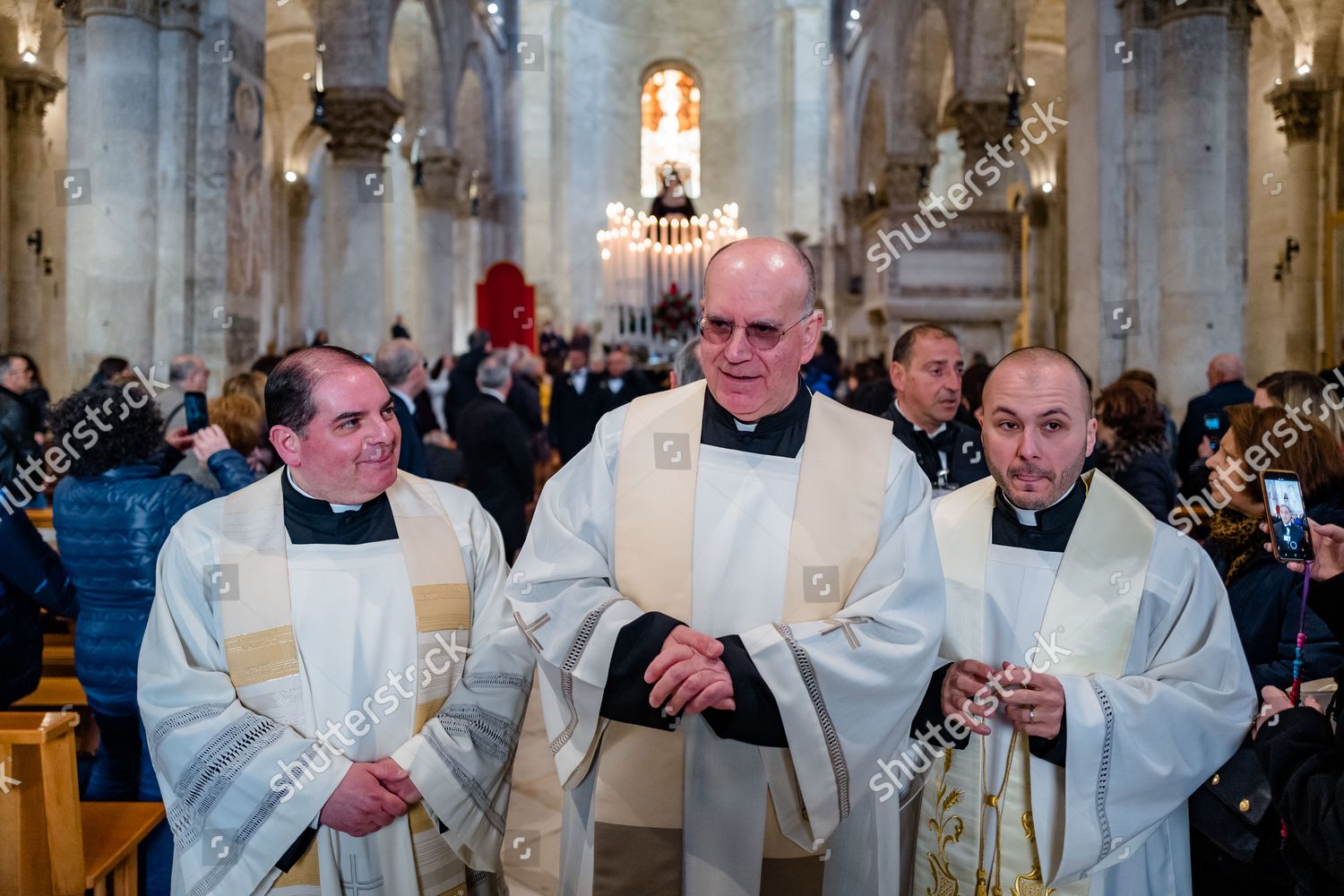 Clergy Front Statue Desolata Cathedral Santa Editorial Stock Photo