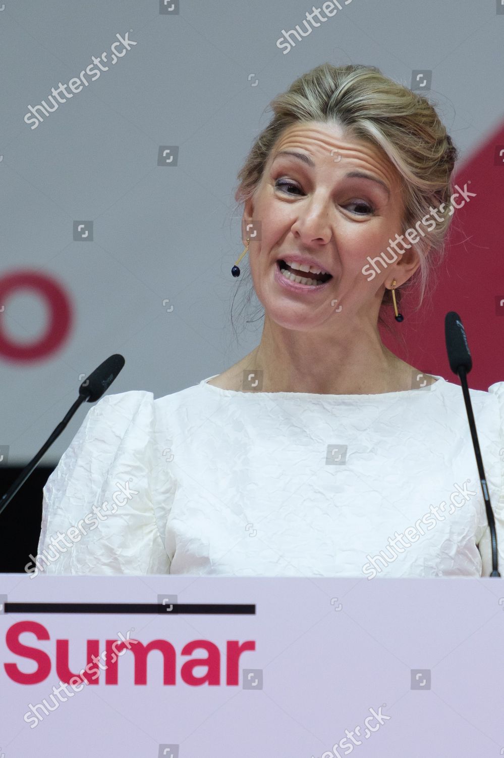 Yolanda Diaz Leader Sumar Party Speaks Editorial Stock Photo - Stock