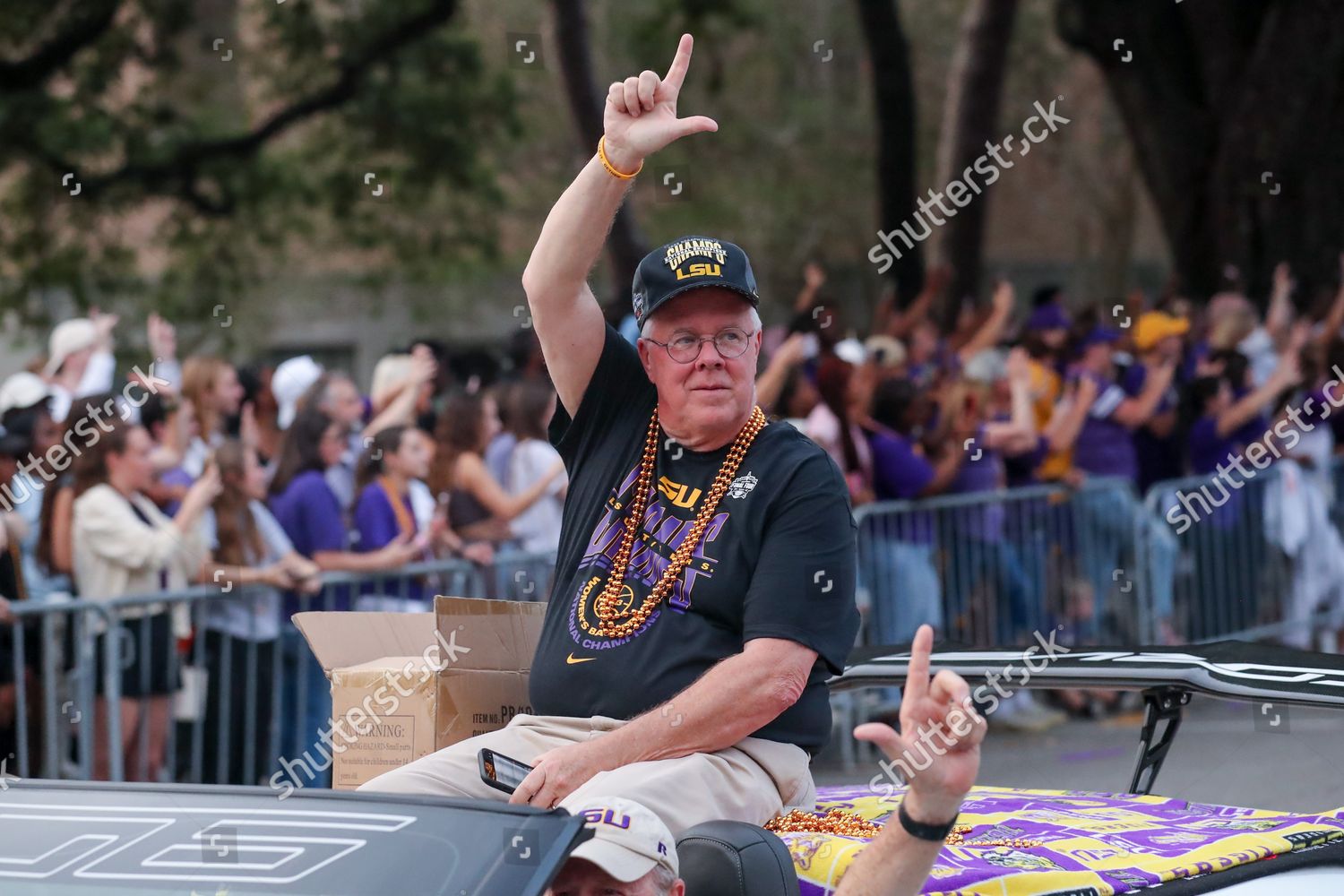 Lsu Assistant Coach Bob Starkey Holds Editorial Stock Photo - Stock ...