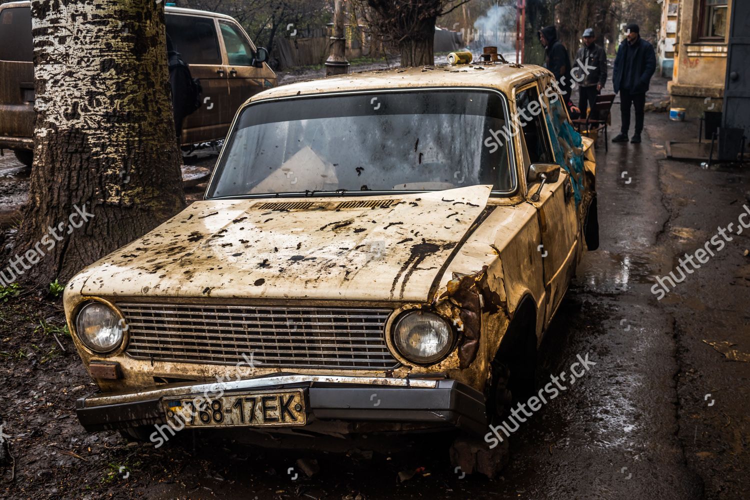 Destroyed Lada Automobile On Streets City Editorial Stock Photo Stock Image Shutterstock