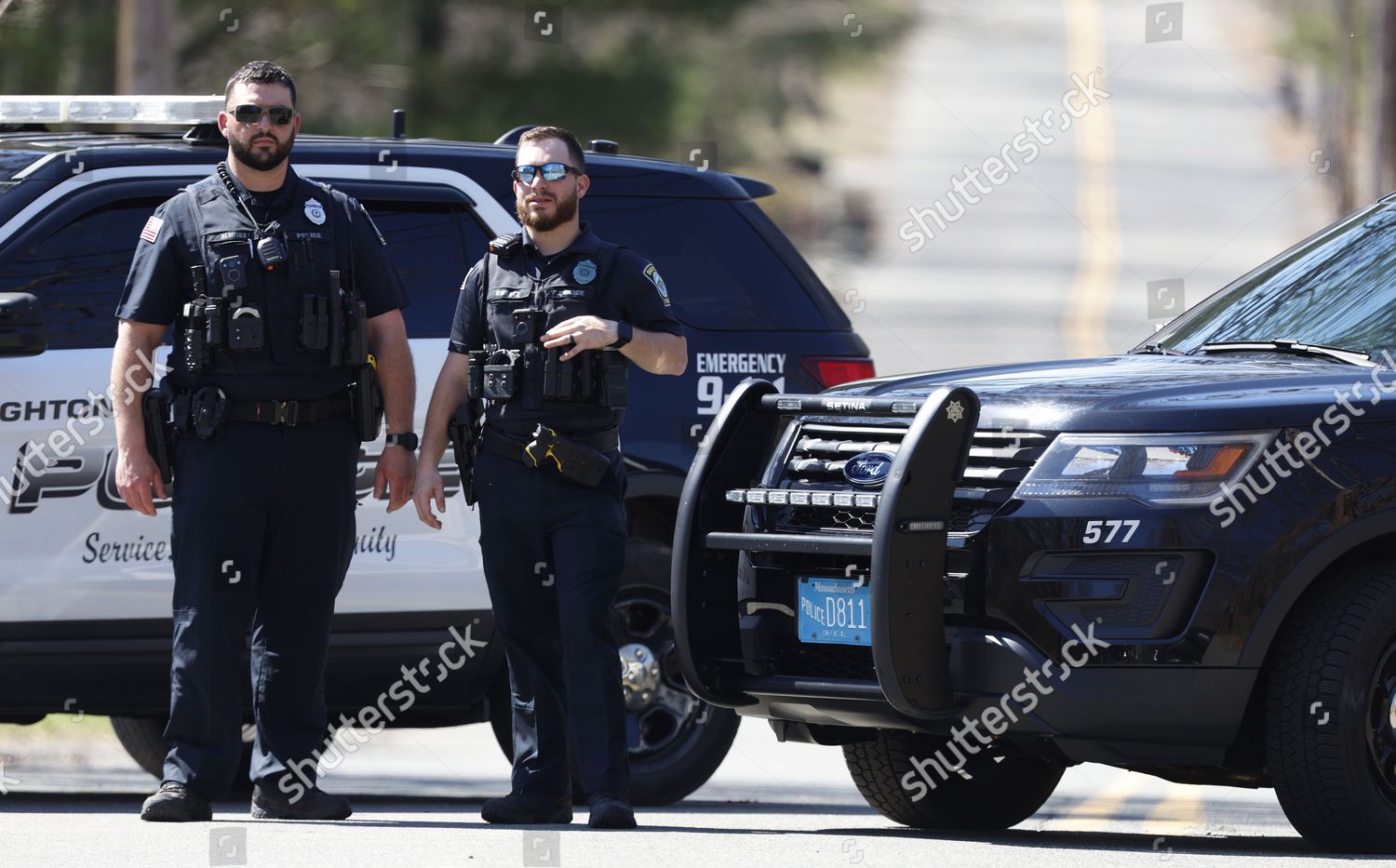 Members Dighton Police Department Block Road Editorial Stock Photo ...