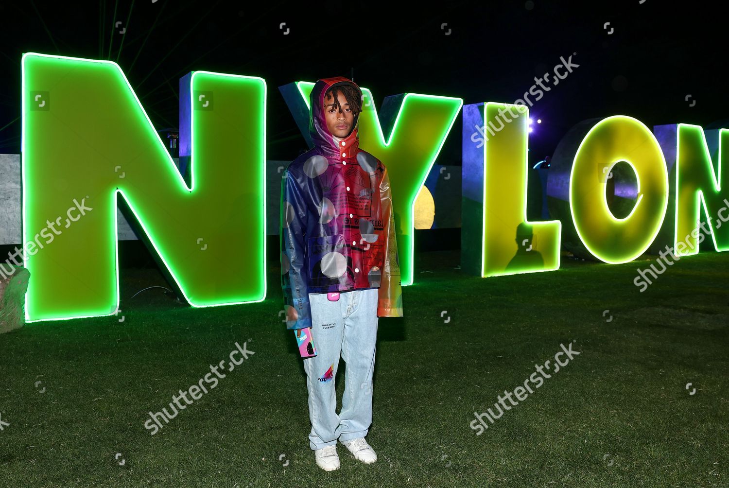 Jaden Smith wearing MSFTSrep @ Nylon House during Coachella 2023