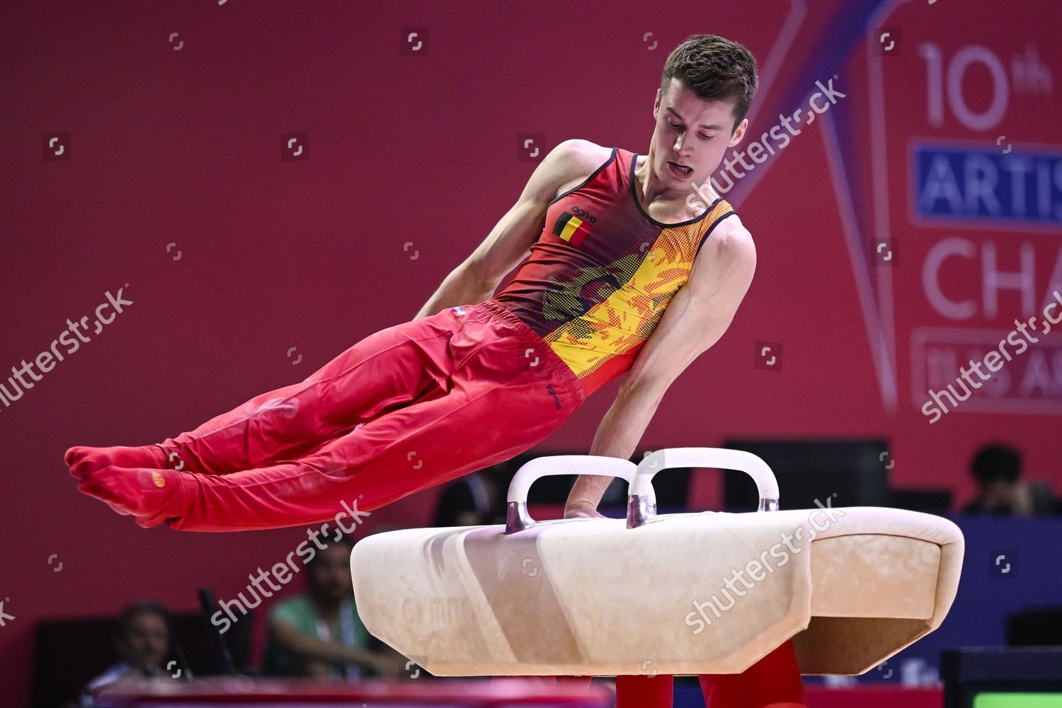 Belgian Gymnast Maxime Gentges Pictured Action Editorial Stock Photo