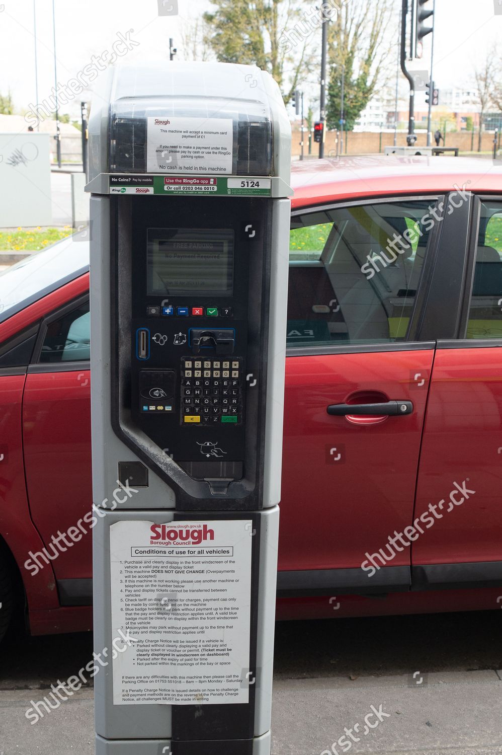 Parking Meter Slough Town Centre Berkshire Editorial Stock Photo