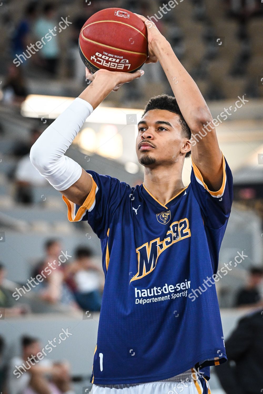 Paris, France. 15th June, 2023. Victor WEMBANYAMA of Metropolitans 92  during the French championship, Betclic Elite Basketball match, Playoffs,  Final match 3, between Metropolitans 92 (Boulogne - Levallois) and AS  Monaco on