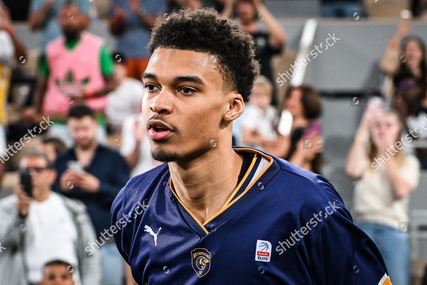 Paris, France. 15th June, 2023. Victor WEMBANYAMA of Metropolitans 92  during the French championship, Betclic Elite Basketball match, Playoffs,  Final match 3, between Metropolitans 92 (Boulogne - Levallois) and AS  Monaco on