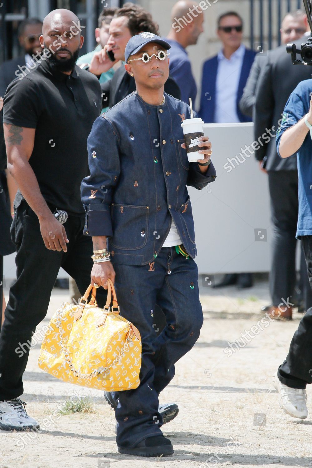 Pharrell Williams Outside Arrivals Dior Homme Editorial Stock