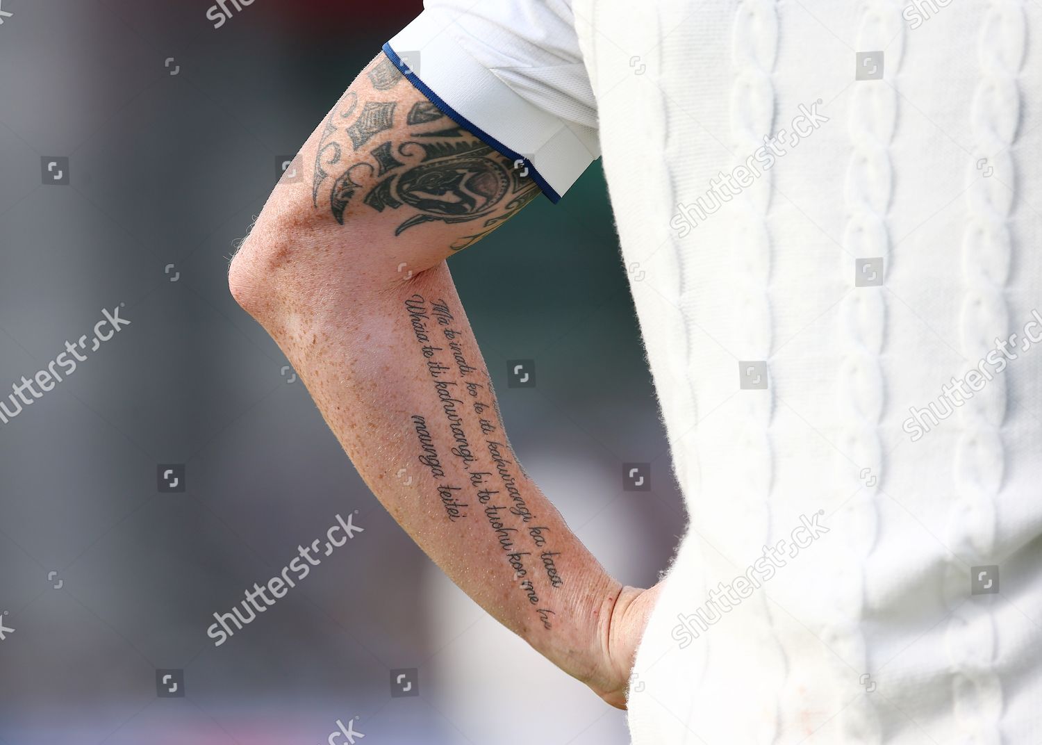 Tattoo On Arm Ben Stokes England Editorial Stock Photo - Stock Image