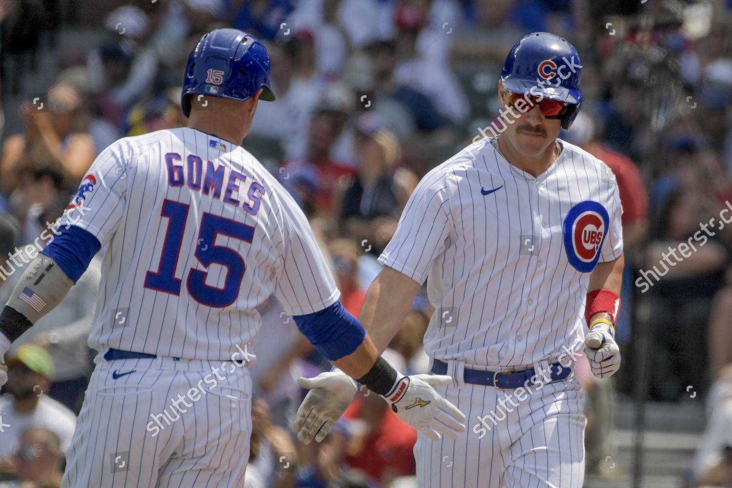 Chicago Cubs Patrick Wisdom 16 Celebrates Editorial Stock Photo