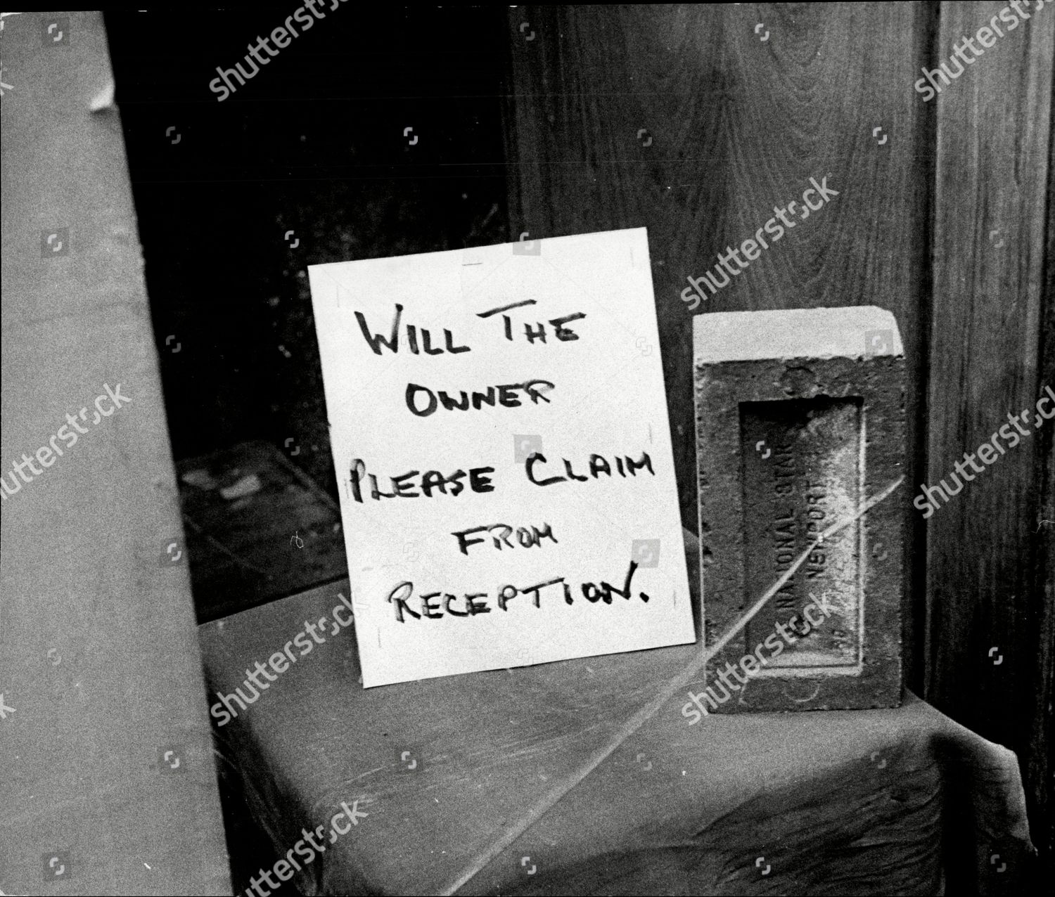 Brick Thrown Through Window Rhodesia House Editorial Stock Photo