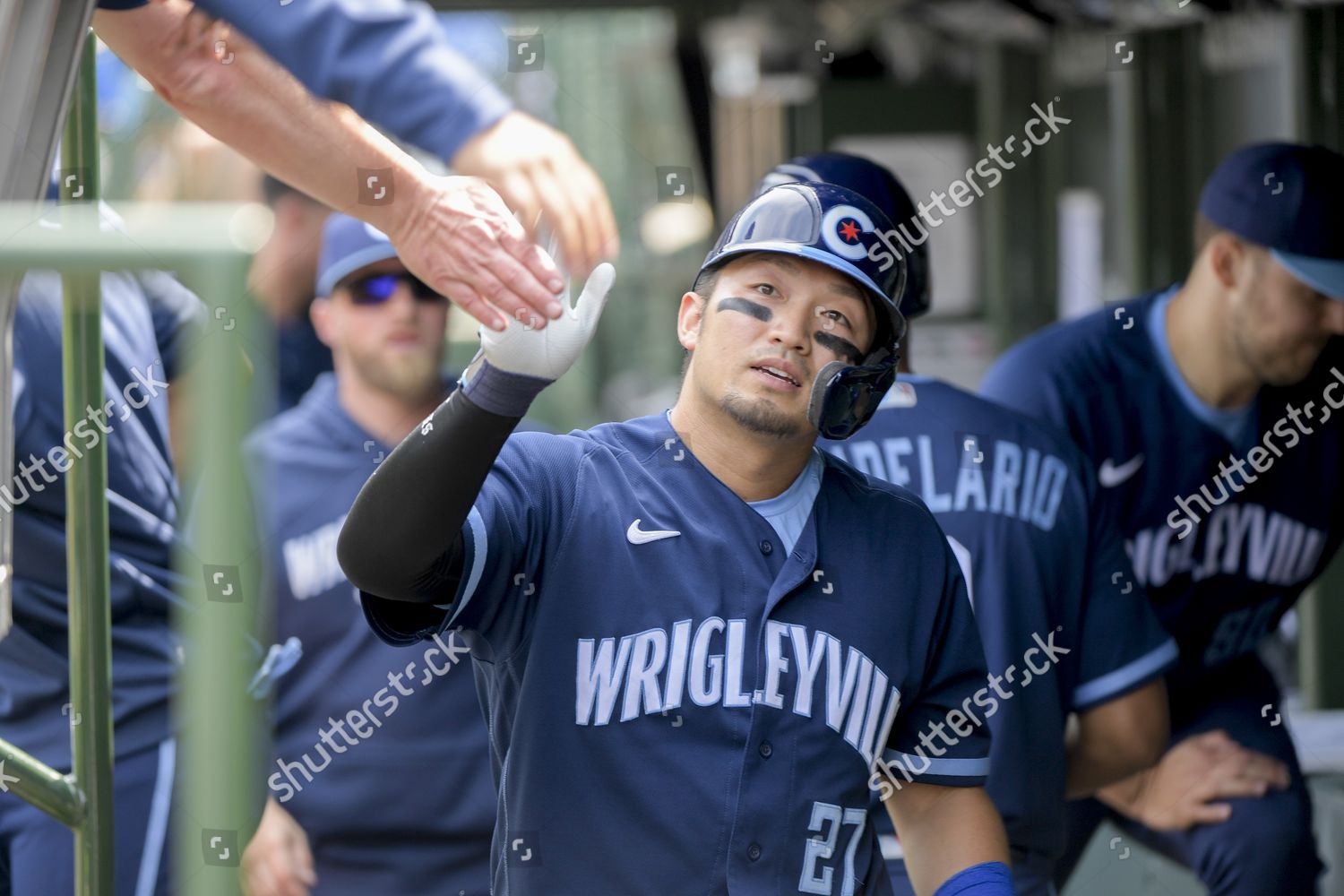 Chicago Cubs Seiya Suzuki 27 Celebrates Editorial Stock Photo