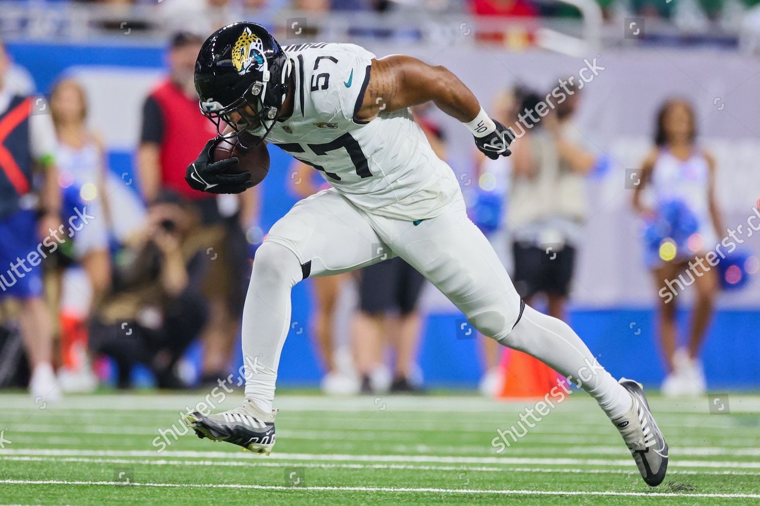 Jacksonville Jaguars linebacker Caleb Johnson (57) during the