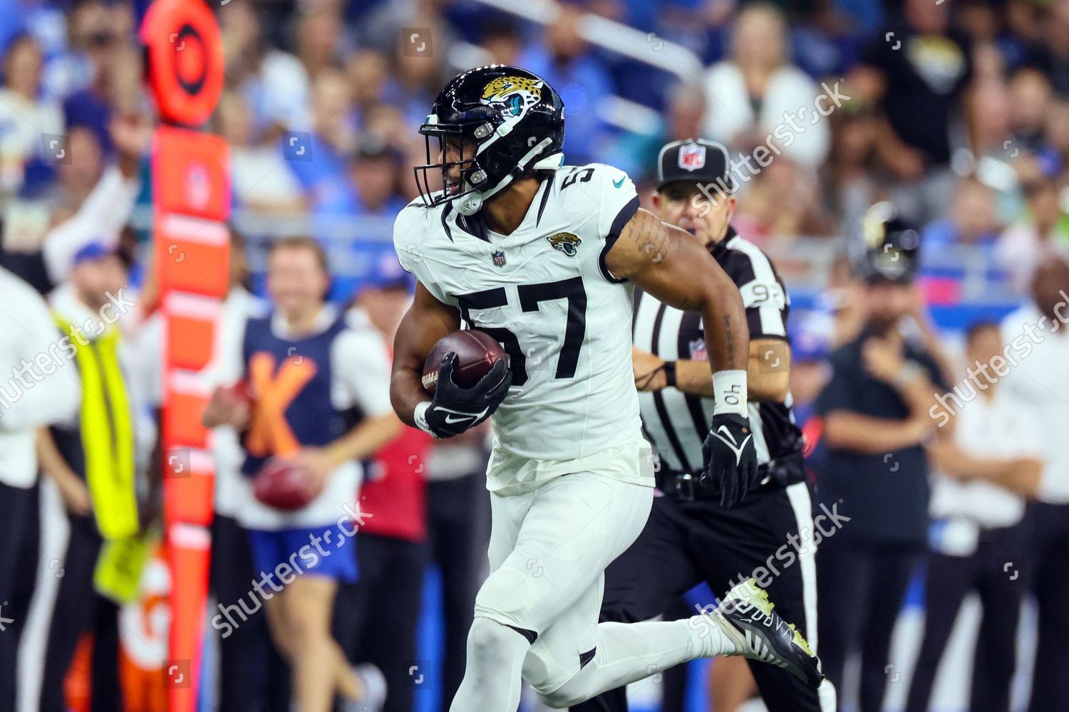 Jacksonville Jaguars linebacker Caleb Johnson (57) during the