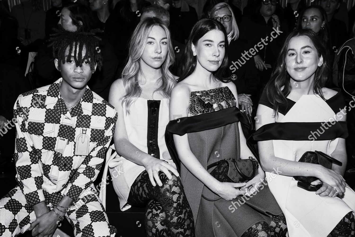 Jaden Smith, Danielle Haim, Alana Haim, Este Haim at Louis Vuitton