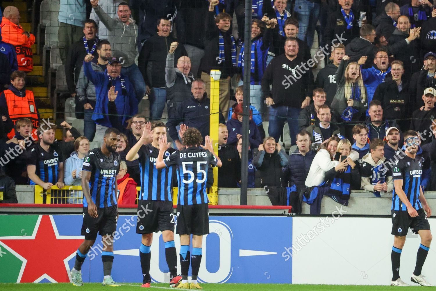 Club Brugge Fans During Europa League Editorial Stock Photo