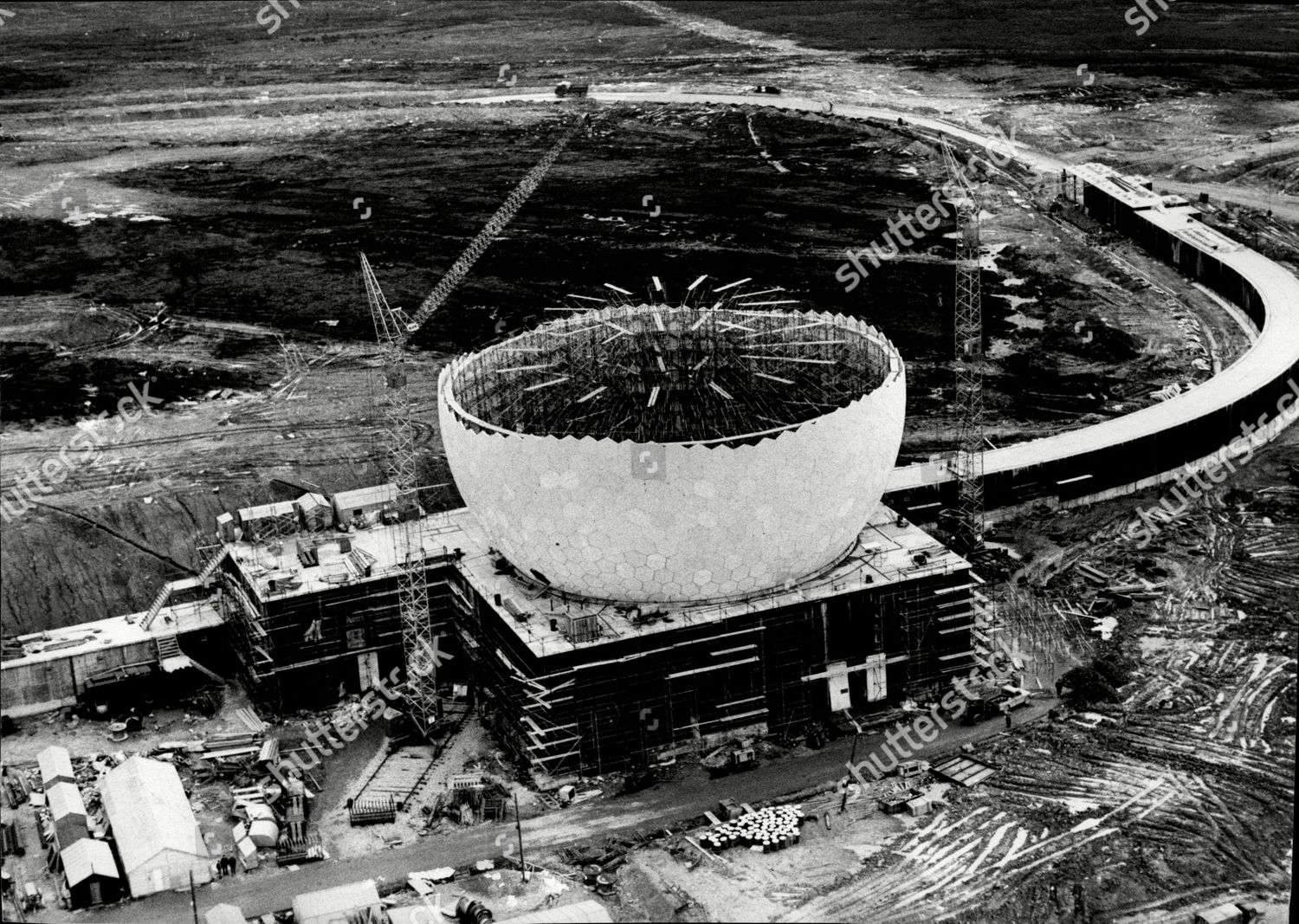 Construction Early Warning Radar Domes Fylingdales Editorial Stock ...